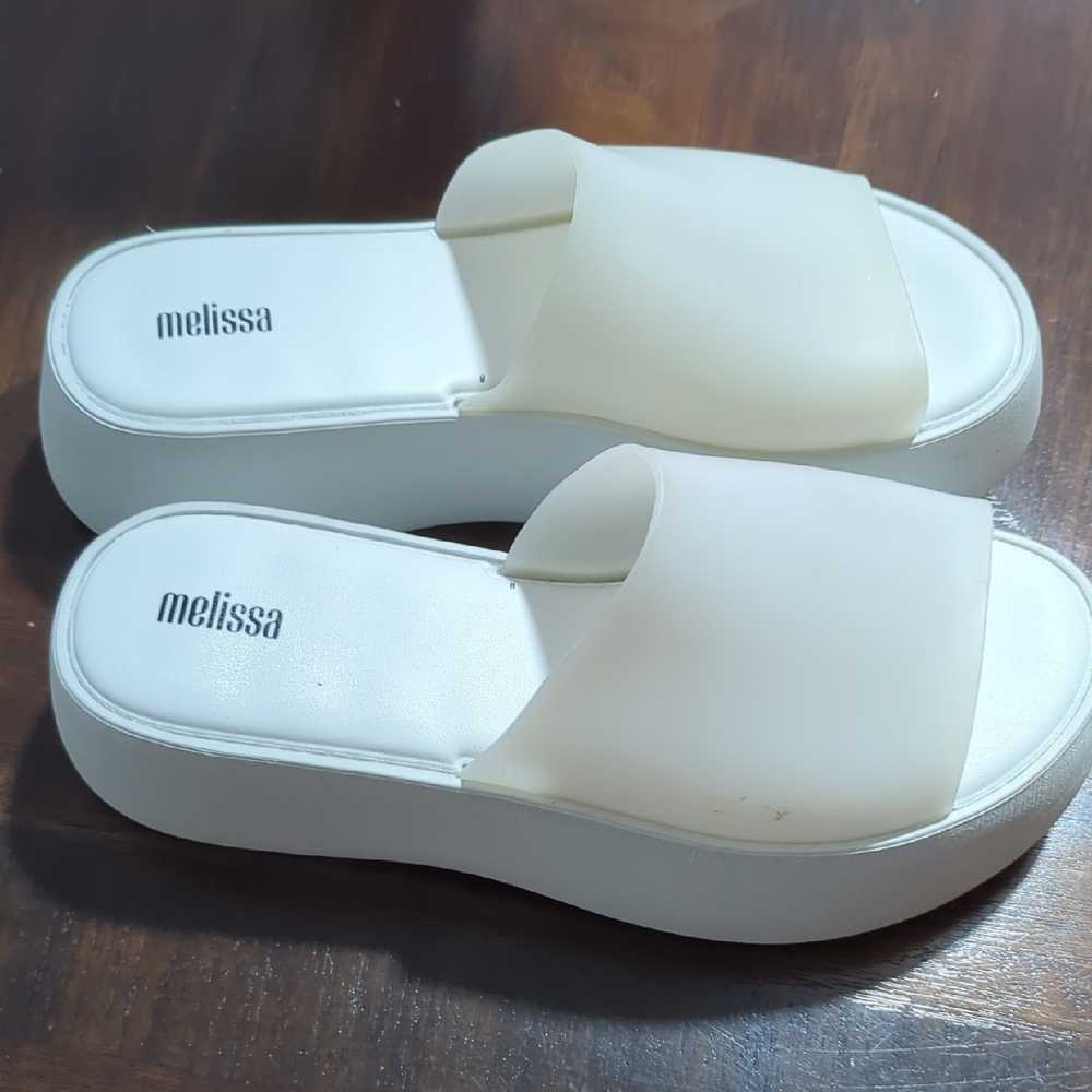 Melissa Cream Chunky Platform Sandals